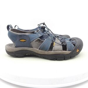Keen Newport H2 Mens US 13 Hiking Sandals Blue Black Slingback Slip On Shoes